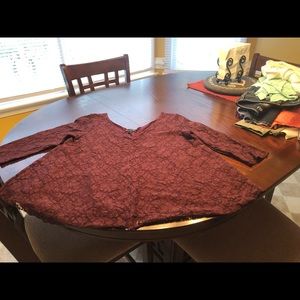 AE V-Neck Lace Top